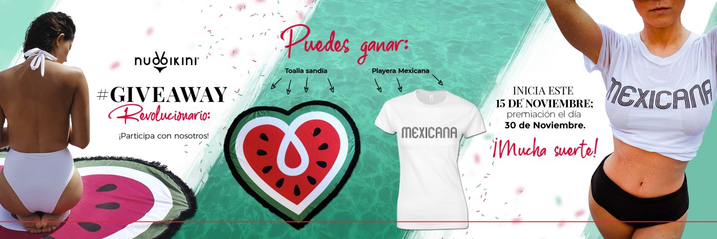 Giveaway Revolucionario l Nudbikini. Trajes y Salidas de Baño banner giveaway v2